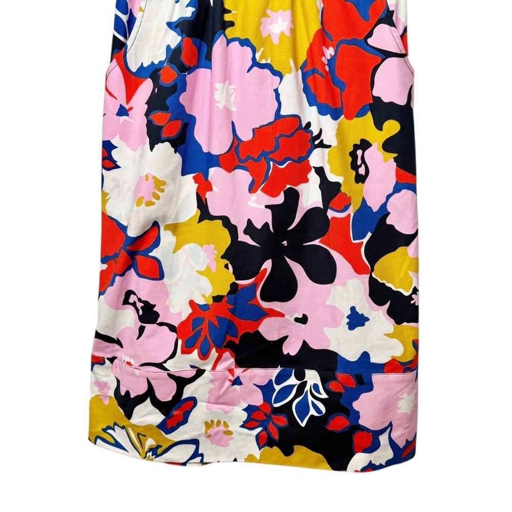 Anthropologie Whit Two Petal Print Open Back Floral Women’s Shift Dress Sz 4 - Picture 12 of 16